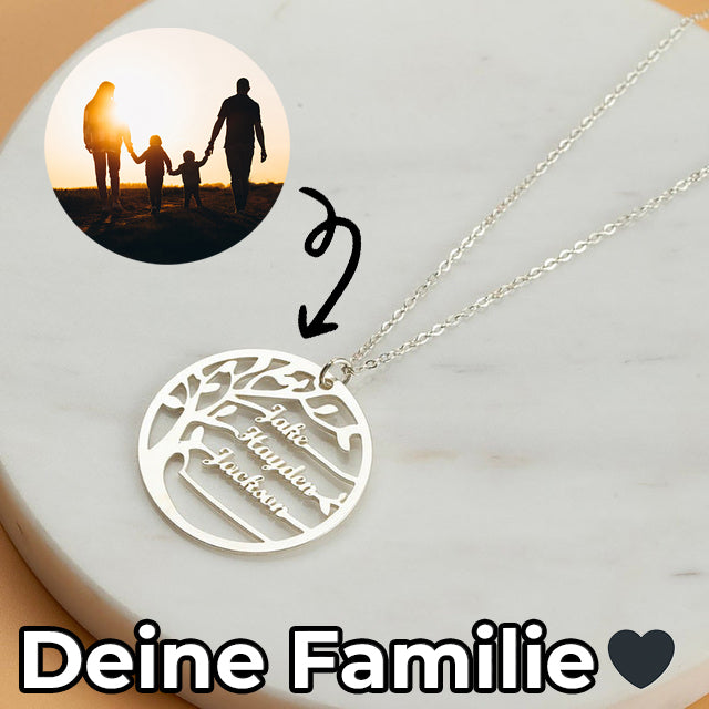 Familienwurzel – Personalisierte Baum des Lebens Halskette